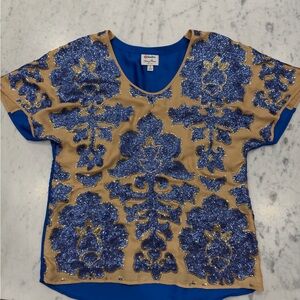 VintageTracy Reese Vibrant Blue Top